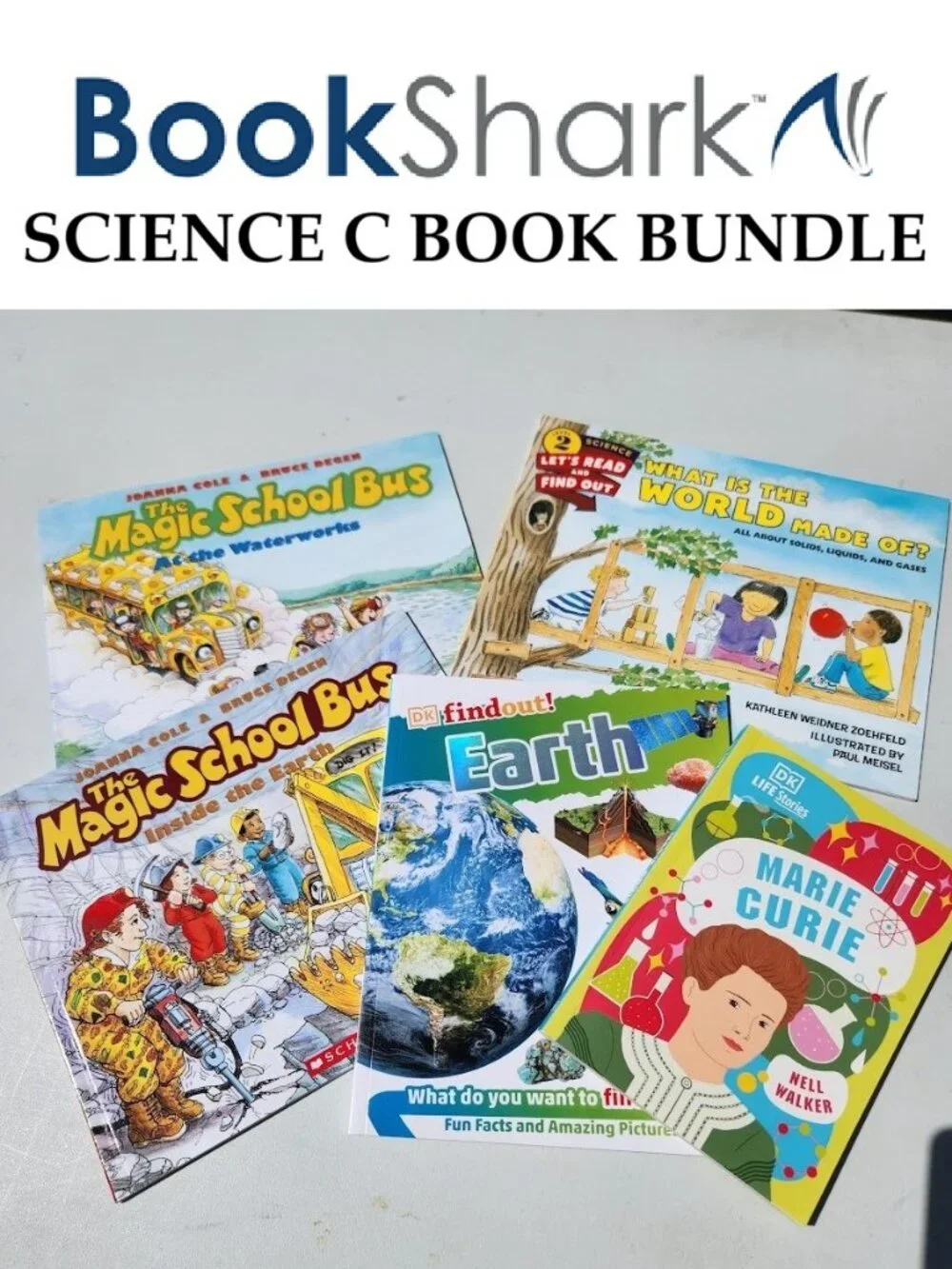 NEW Bookshark Science C Book Bundle Books Magic School Bus Marie Curie Includes: